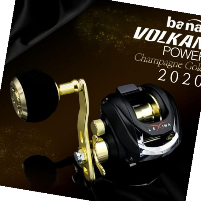 낚시릴 바낙스 볼칸 파워 샴페인 골드 베이트릴 파워핸들, 좌핸들