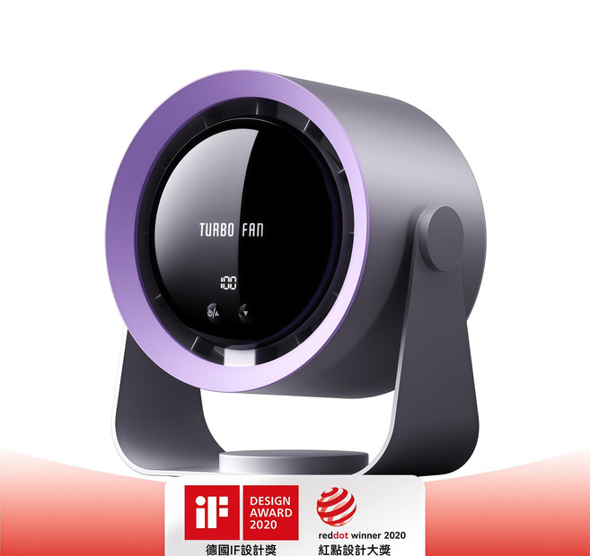 智能循環風扇 七葉渦輪扇葉 5檔風力 LED顯示 支援90°旋轉, 星空灰, 循環扇WTF7XKH