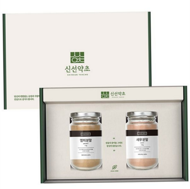 프리미엄 멸치 가루 선물 세트 신선약초 새우 가루 선물 세트