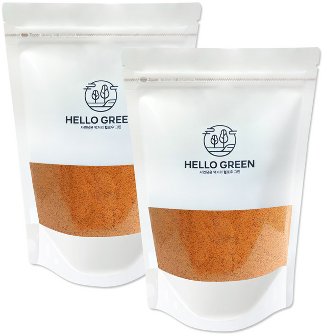 헬로우그린 김치시즈닝 조미료 분말 가루 파우더 400g(팩), 2개, 400g