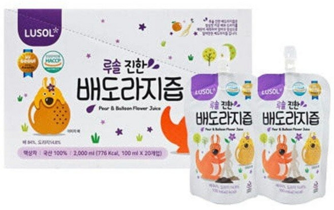 루솔 자연식품 진한 배도라지즙 100ml 20포 2박스