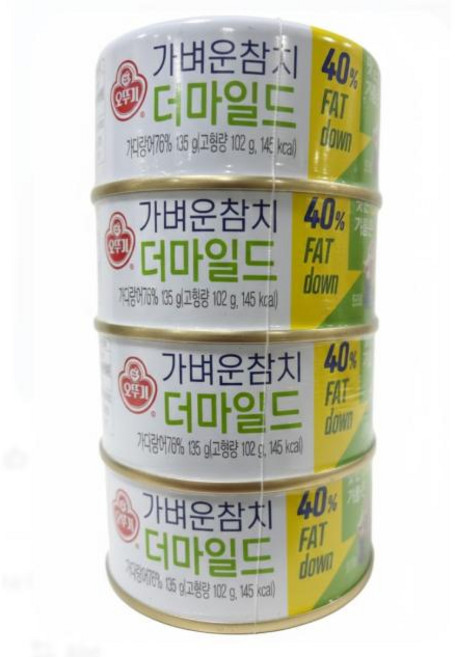 LIGHT&JOY 가벼운참치 더마일드 135g 4개, 9세트