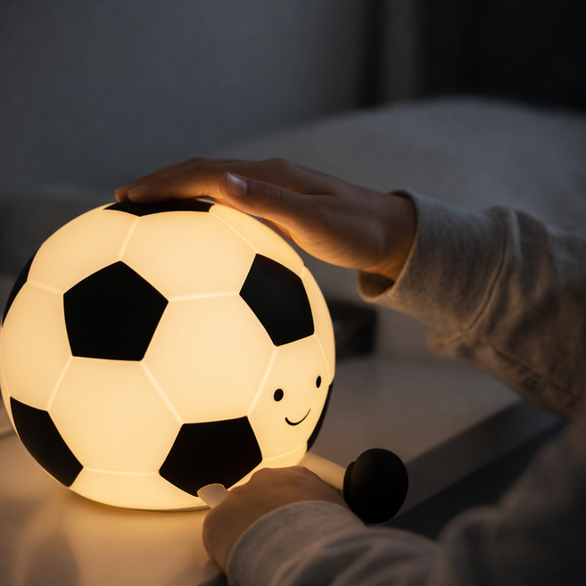 블루리 축구공 실리콘 LED 무드등