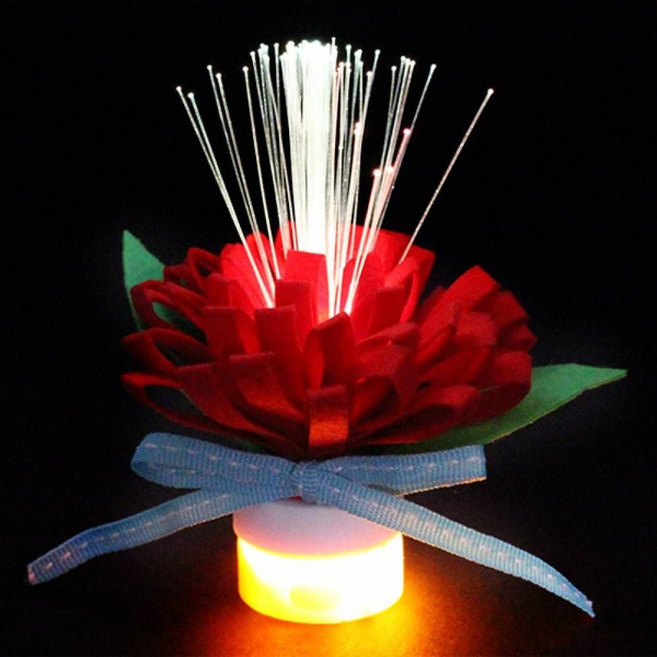 광섬유 카네이션 만들기 (6인세트) 어버이날 스승의날 diy 키트 교구 단체 부모님 선물 선생님선물, 단품