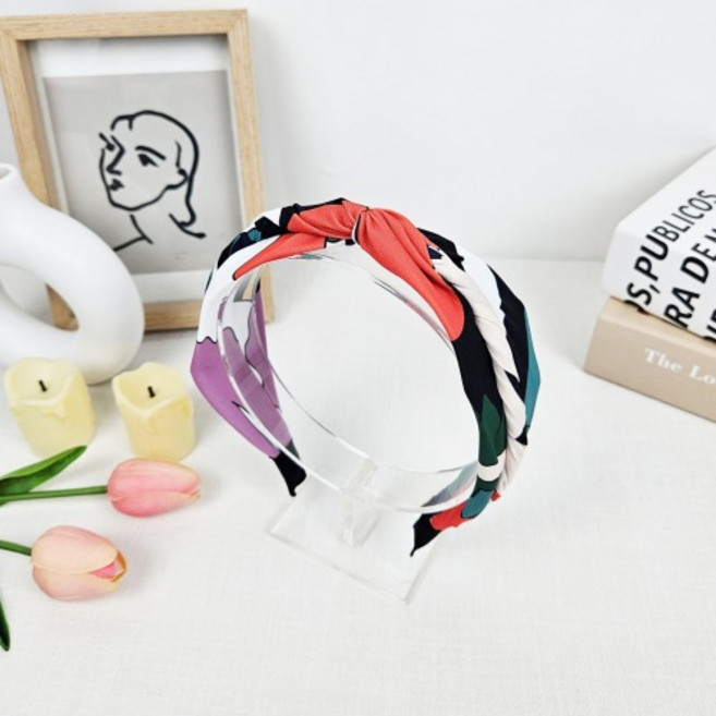 무이토린다 모던팝 컬러블렌드 패턴 터번 반다나 헤어밴드