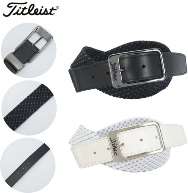 타이틀리스트 골프벨트 스트레칭 메쉬 벨트 베스트 2025 남성용 TAABT251, 1개, 1.블랙