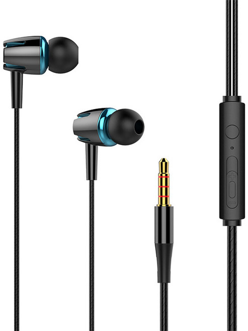 ZNS-B9 블랙블루 / 인 이어 헤드폰 3.5MM 커널형 이어폰 ~