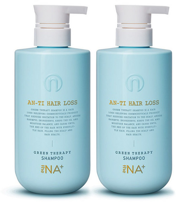 더나플러스 그린테라피 수분크림 탈모샴푸, 300ml, 2개