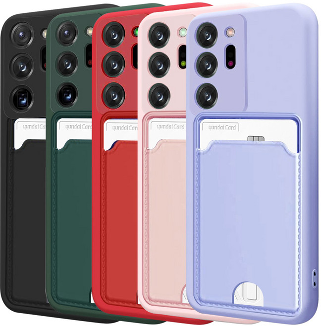 벌크온 갤럭시 노트20 카드 수납 포켓 카메라 보호 풀커버 실리콘 컬러 휴대폰 케이스