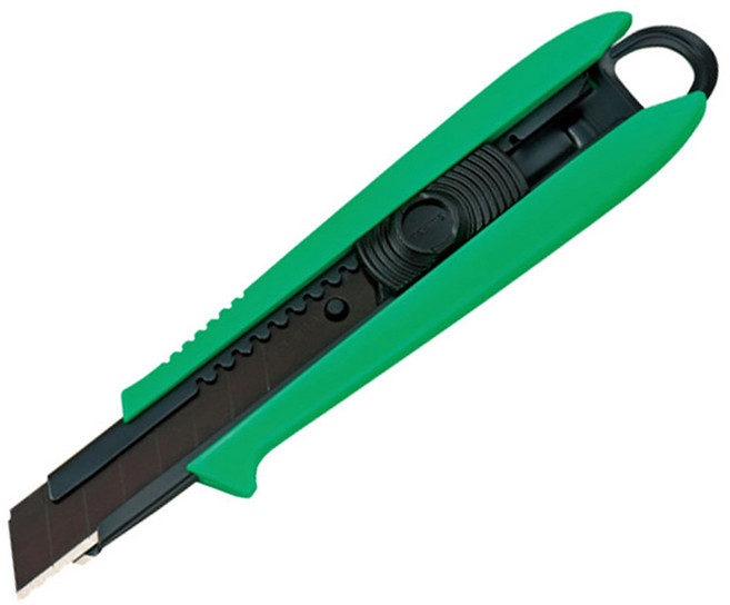 타지마 커터칼 고무그립커터칼 오토록 L형 공업용칼 LC560, 드라이버커터칼DCL500DGCL(초록)