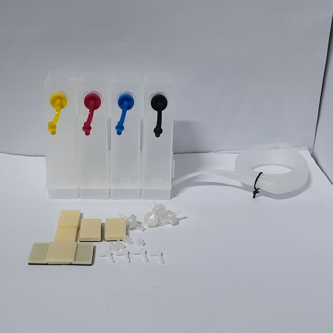 정압 레이 무한잉크 공급기 총340ml 수납가능 잉크통 호스 고정클립 패킹 L자 밸브 고정클립 부품, 1개