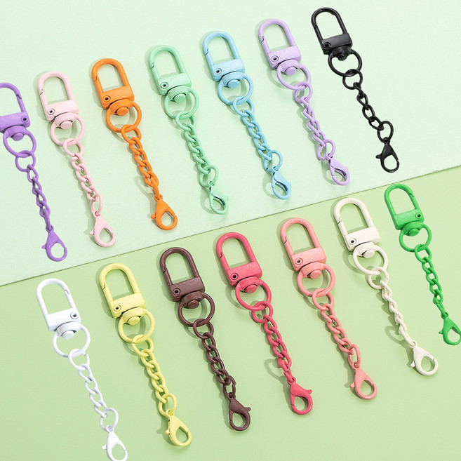 칼라 열쇠고리 열쇠키링 20pcs, 1개, D고리 체인형
