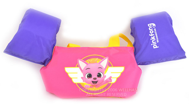 핑크퐁 원더스타 암링자켓20kg 2-6세 퍼들점퍼 유아동 어린이 아기 구명조끼 수영 부력보조복 물놀이용품, 핑크퐁 원더암링자켓, 1개