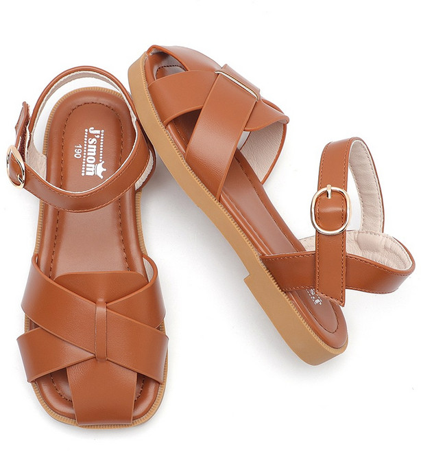 달콩슈 여아용 큐트 꼬임 스트랩 사각코 샌들 DKC556