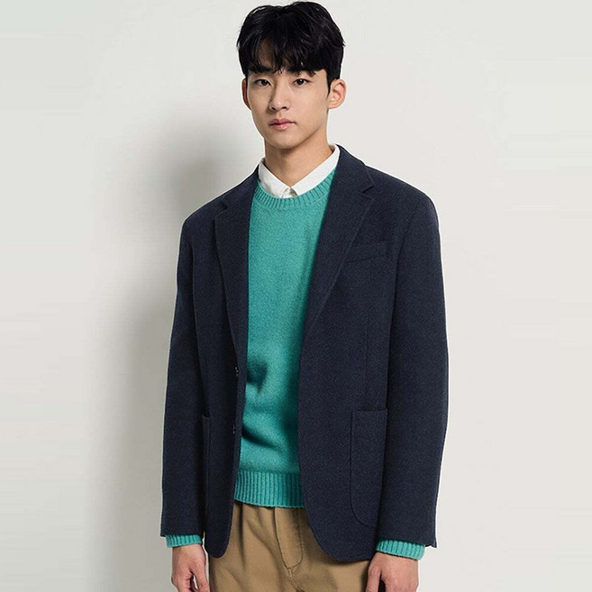 [국내백화점] 재킷 빈폴 [빈폴] 방모 헤링본 재킷 네이비 (BC5X11C17R) 봄 여행 에지 심플 덴디 선물