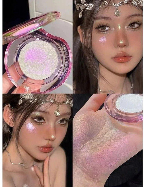 로맨틱뷰티 RMT 고광택 하이라이터 듀오 크롬 0.8g, 01-0.8g