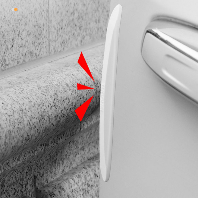 예삐스토어 2p+2p 투명 실리콘 문콕 방지 도어 가드 자동차 사이드 엣지, 2세트, 화이트