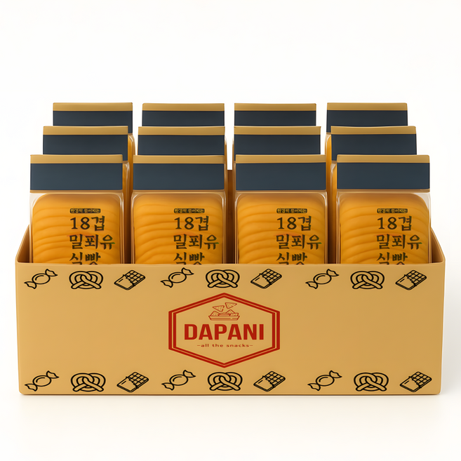 다파니 한겹한겹 뜯어지는 밀푀유식빵 티슈브레드 대용량 간식 960g, 1박스