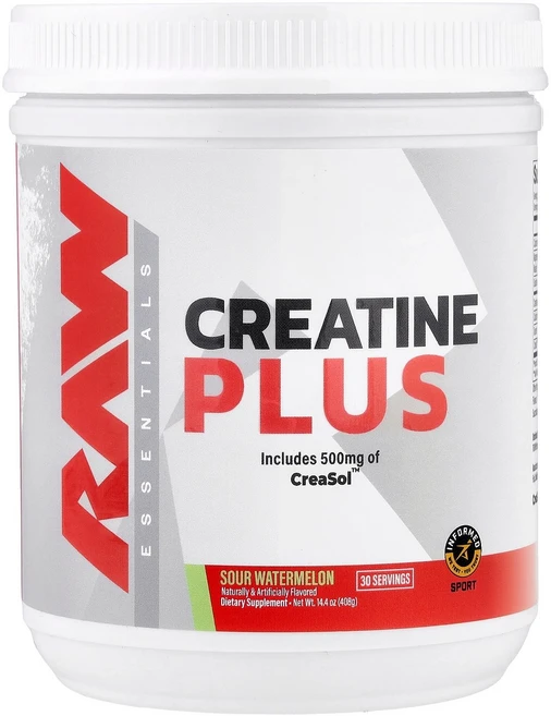 Raw Nutrition Essentials Creatine Plus Sour Watermelon 14.4 oz (408 g), Raw Nutrition, Essentials, Cre - 쿠팡