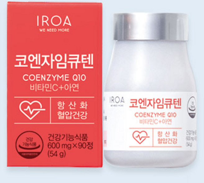 [이로아] 코엔자임큐텐 (600mgX90정)-1박스, 1개, 90정