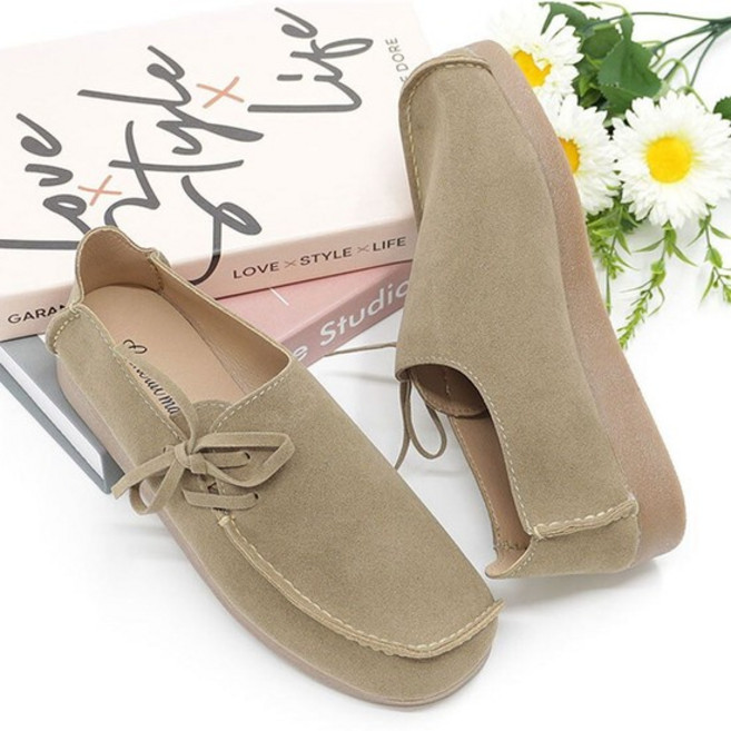 세무 원단 여성 모카신 미끄럼방지 캐주얼 국산 신발 모카신 털신 털신발 털단화 겨울털신