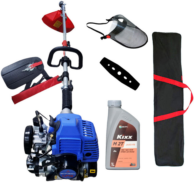 미쓰비시 일산 정품 엔진 가스 예초기 견착식 메이키 LPG 부탄가스 견착식 예초기, 1개