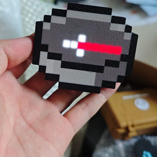 Minecraft 指南針 可充電電子羅盤鑰匙扣, 1個, 像素風【指南針】掛件插充電款我的世界