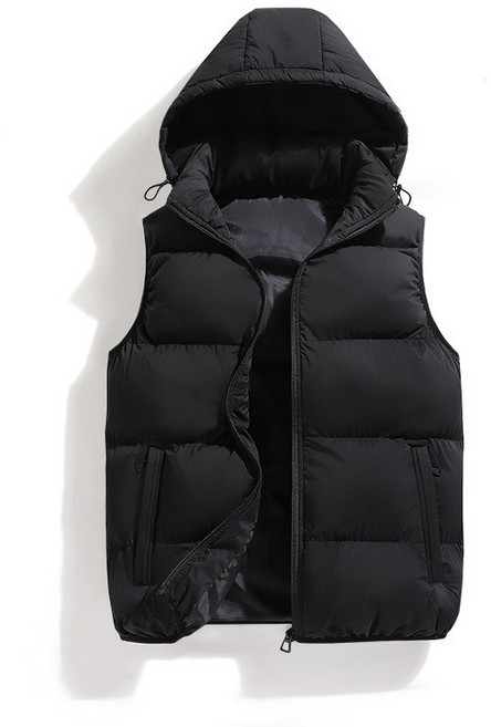 ANYOU 남녀 보온보온 조끼베스트 겨울 커플 후드패딩