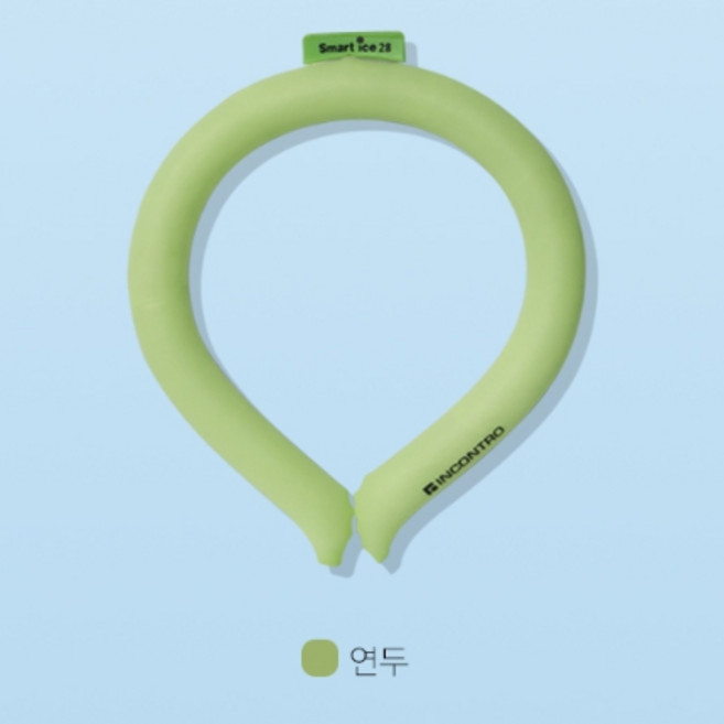 스마트 아이스 넥밴드 오투라이프 인콘트로 쿨스카프 남녀공용, 연두, 1개