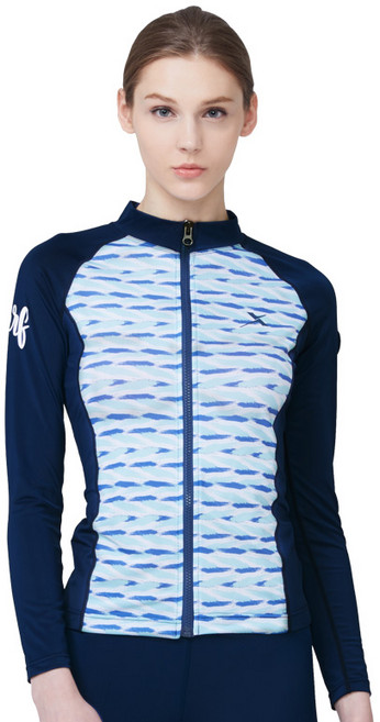 기어엑스 여성 여자 집업 래쉬가드 F12 아쿠아네이비