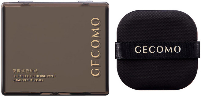 GECOMO 거[거울 케이스] 대나무숯 페이스 기름종이, 1개, 100매입