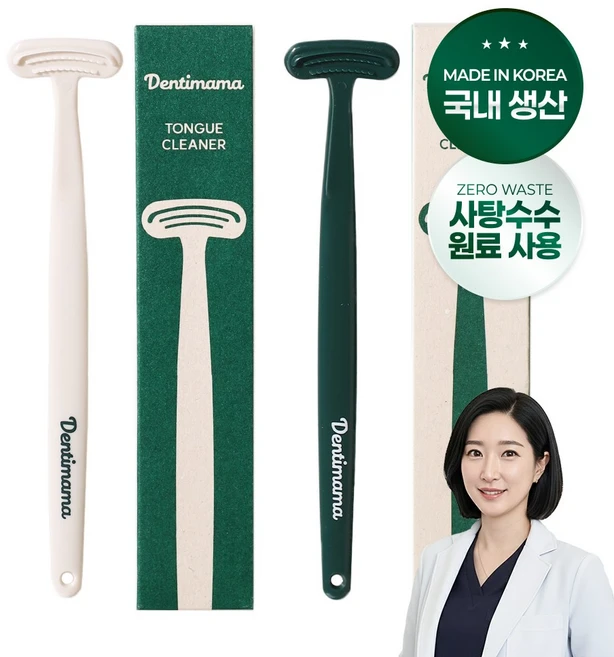 치과의사 직접 개발 입냄새 백태 제거 친환경 혀클리너 2개, 15g - 쿠팡