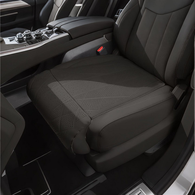 카지온 자동차 시트 연장쿠션 차량용 허벅지 연장시트, 1개, 블랙