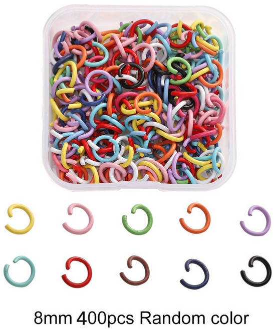 악세사리 부자재 키링부자재 1칸, 오픈형 오링 400pcs, 1개