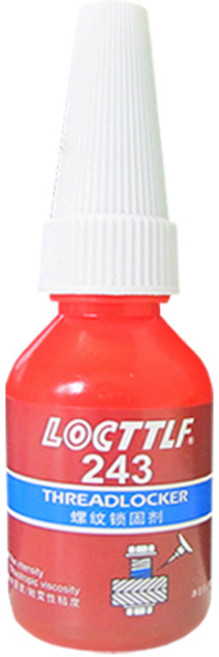 螺絲膠水 螺絲膠 螺絲固定膠 螺絲固定劑 密封膠 加固膠, 1個, 螺絲密封膠 243號 10ML