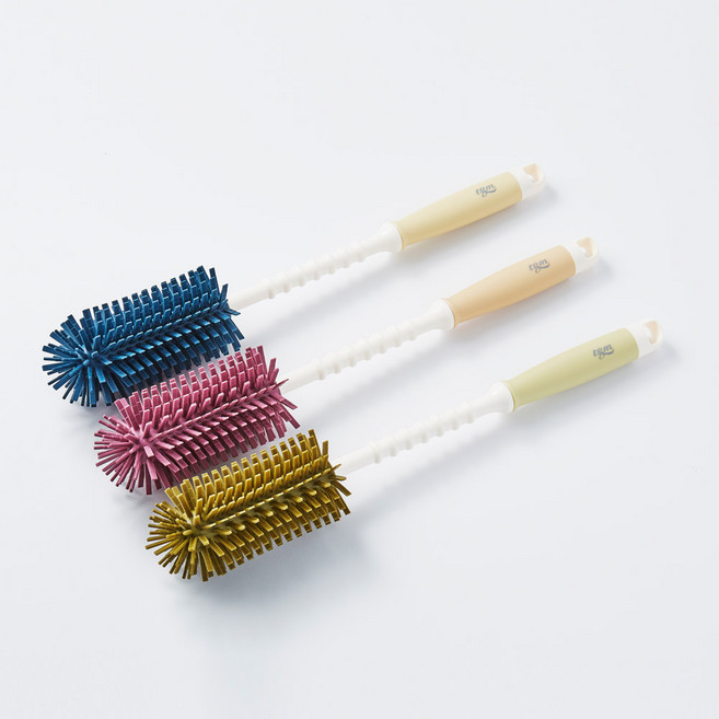 티지엠 실리콘 젖병세척솔 젖병 텀블러 솔 브러쉬 신생아 아기 유아, 1개, 가든그린(회전세트)