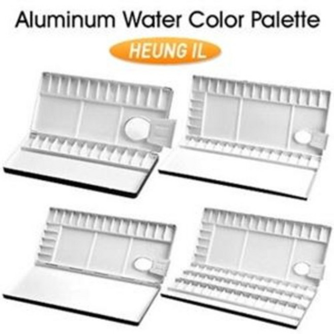 흥일 알루미늄 수채화 파레트 13칸 20칸 26칸 30칸 35칸 39칸 65칸 / 옵션선택, AL326(26칸)