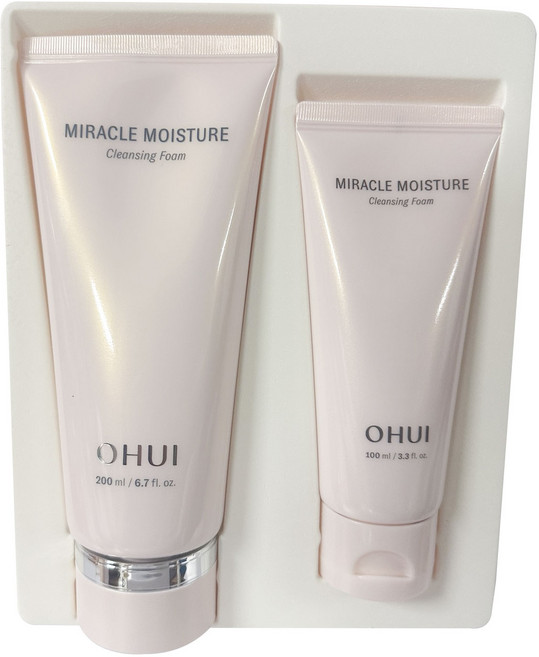 오휘 미라클 모이스처 클렌징 폼 세트 (200ml+100ml), 1세트, 300g
