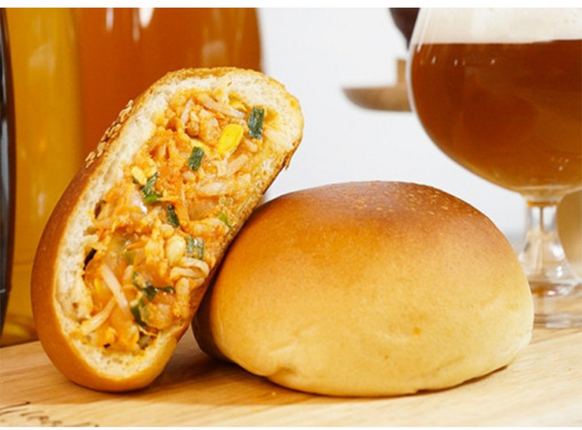 전주비빔빵 천년누리전주빵 비빔밥빵 비빔밥고로케 우리밀 채식 매콤달콤한 전주명물 식사대용 선물용빵, 비빔빵 10개, 1개