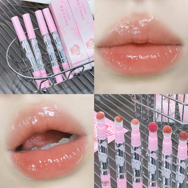 립글로우 미러 젤리 립 글레이즈 메이크업 워터 라이트 베리 레드 글로스 플럼핑 방수 섹시 틴트 립스틱 모이스춰라이징 립스, [05] 02