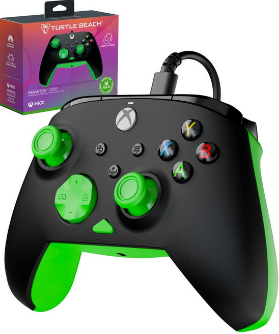 [Amazon.co.jp TURTLE BEACH Rematch Core & USB Xbox PCXbox Series 한정] 컨트롤러 블랙 그린
