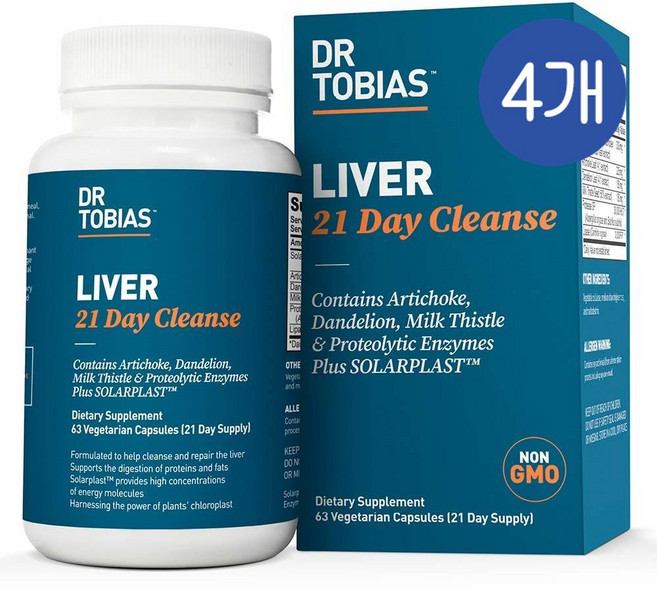 닥터토비아스 리버 21데이 클렌즈 캡슐 Dr. Tobias Liver 21 Day Cleanse, 4개, 63정