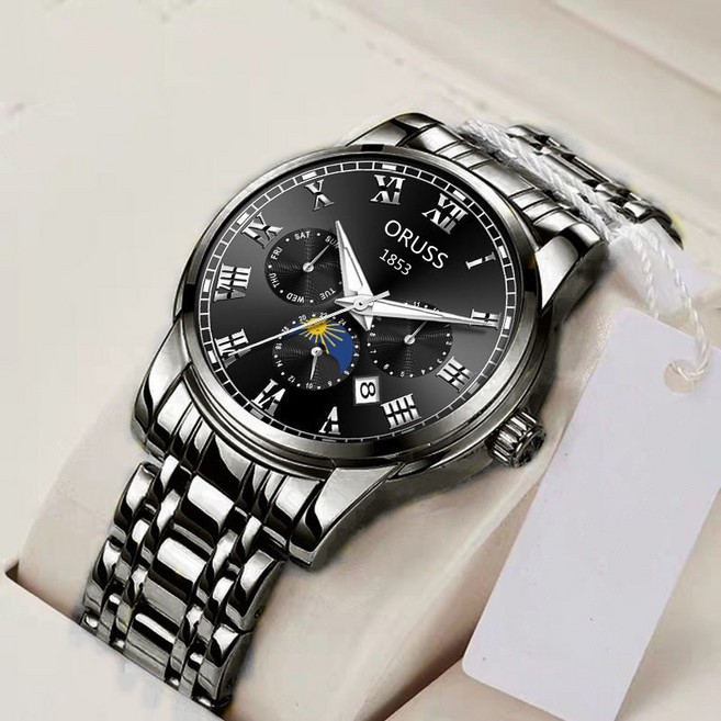 한아로지스 남성 메탈 손목시계