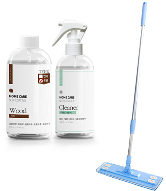 나노클린 마루코팅 셀프팩 유광 16평형 밀대패키지 원목 온돌 강마루 강화마루 바닥 관리 광택 코팅제, 1개