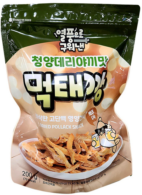 열풍으로 구워낸 먹태깡 청양데리야끼맛, 1개, 200g