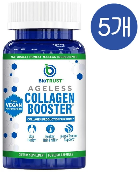 바이오 트러스트 에이지리스 콜라겐 부스터 캡슐 BioTrust Ageless Collagen Booster, 60정, 5개 - 쿠팡