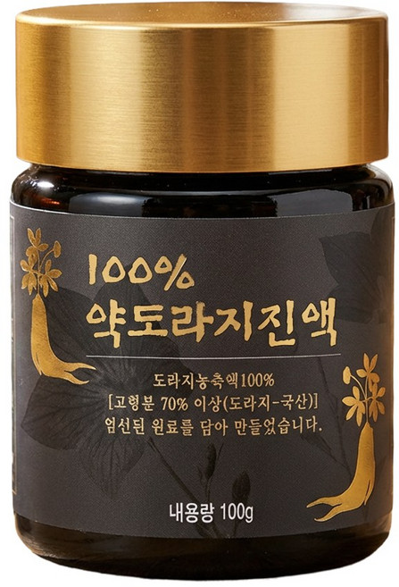 [국내산] 100% 약도라지 진액 당분 없는 농축액 엑기스 도라지차 기침 목관리, 1개, 1개입, 100g