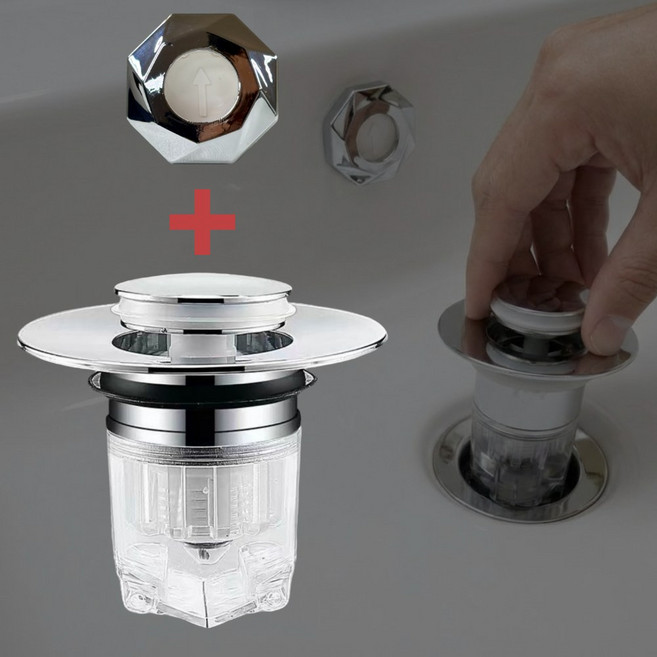 루엔티스 욕실 냄새차단 세면대 마개 팝업 트랩 오버플로우 캡, 1세트