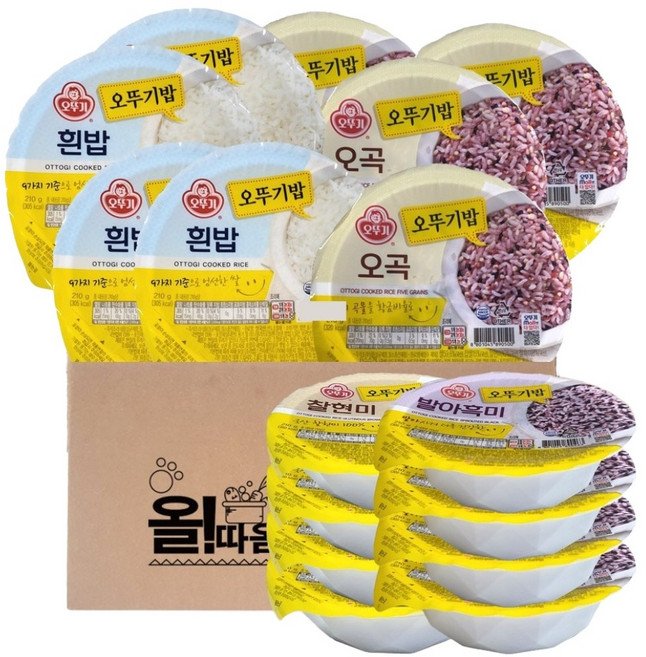 맛있는 오뚜기밥 잡곡밥 4종세트 각4개씩 총 16개, 210g