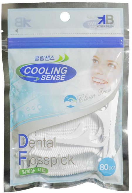 쿨링센스 일회용 치실, 2cm, 80개입, 10개